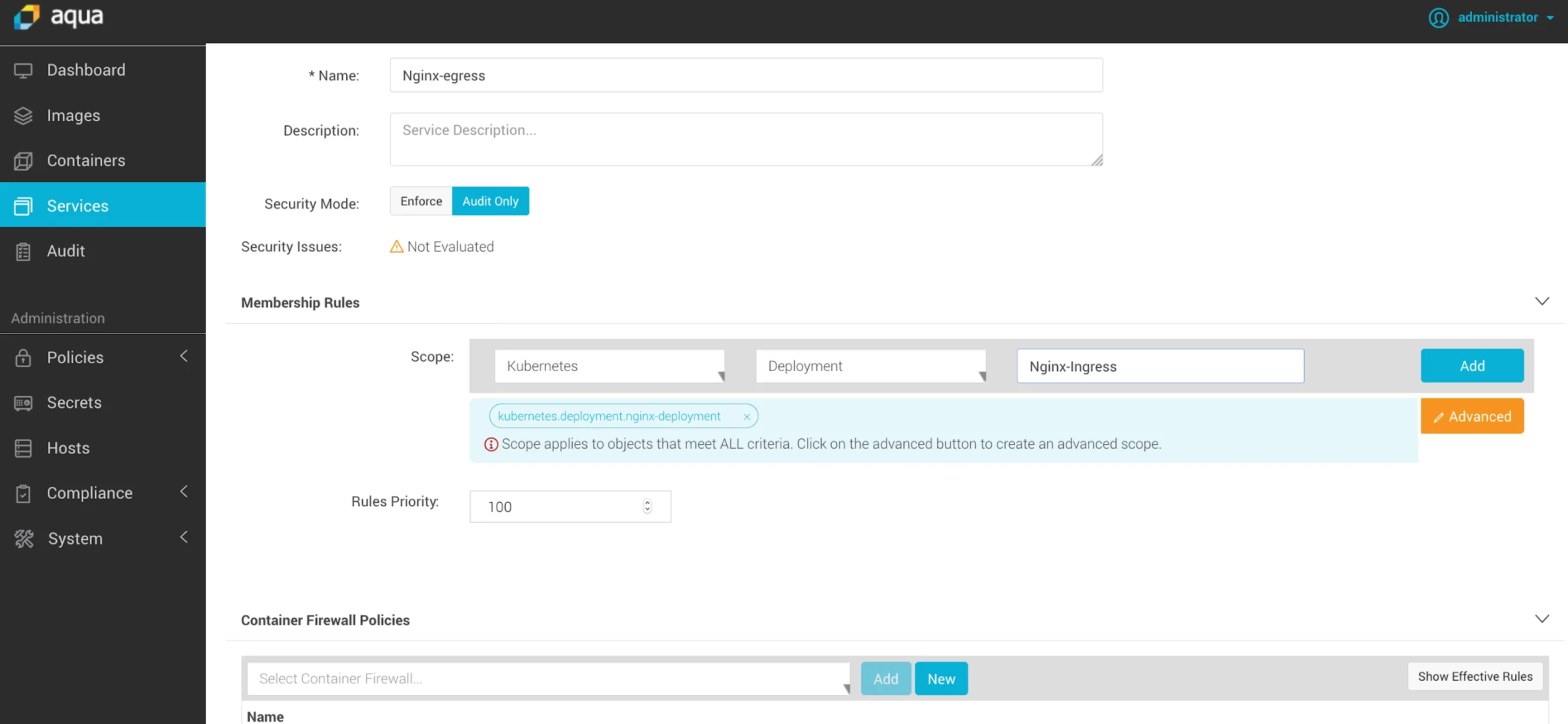 Kubernetes native security solution aqua