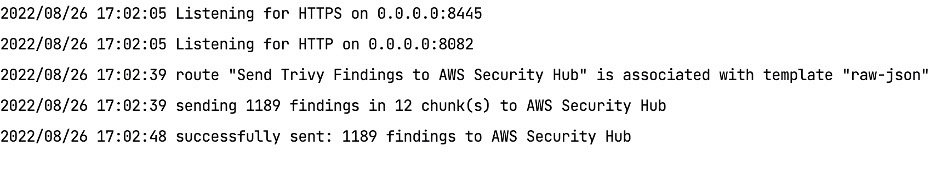 Received by Postee and transmitted over to AWS Security Hub