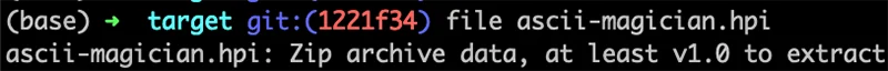 Understanding ascii-magician.hpi is a zip
