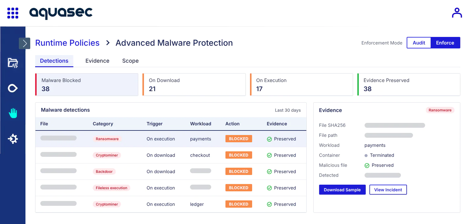 Block Malware on Download or Execution