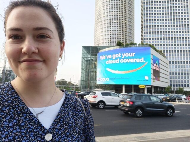 More highlights from our billboard campaign celebrating our partnership with @amazonwebservices and the Aquarians who make it possible! 🤝✨☁️

#aws #telaviv #employeeappreciation #aquaseclife #cloud #cloudsecurity #partners
