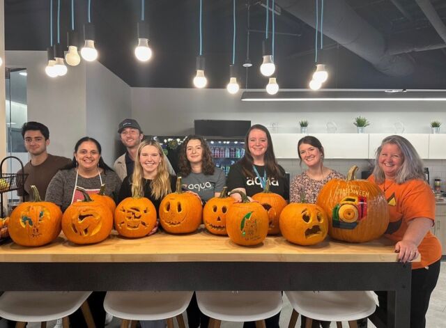 Embracing the spirit of teamwork and camaraderie, Aquarians in the Burlington office gathered yesterday to carve pumpkins and participate in a silent auction. All proceeds will go to a local Non-Profit in support of our Israel colleagues. 

These moments remind us of the power of coming together and fostering connections within our team. 🧡