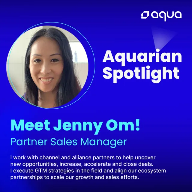 Get to know Jenny Om, this month's Aquarian Spotlight! 🌟 Swipe ➡️

Dive into her world beyond deals and partnerships to uncover what makes her tick and her ultimate superpower wish. 🦸‍♀️ ✨

#AquaSecTeam #AquarianSpotlight